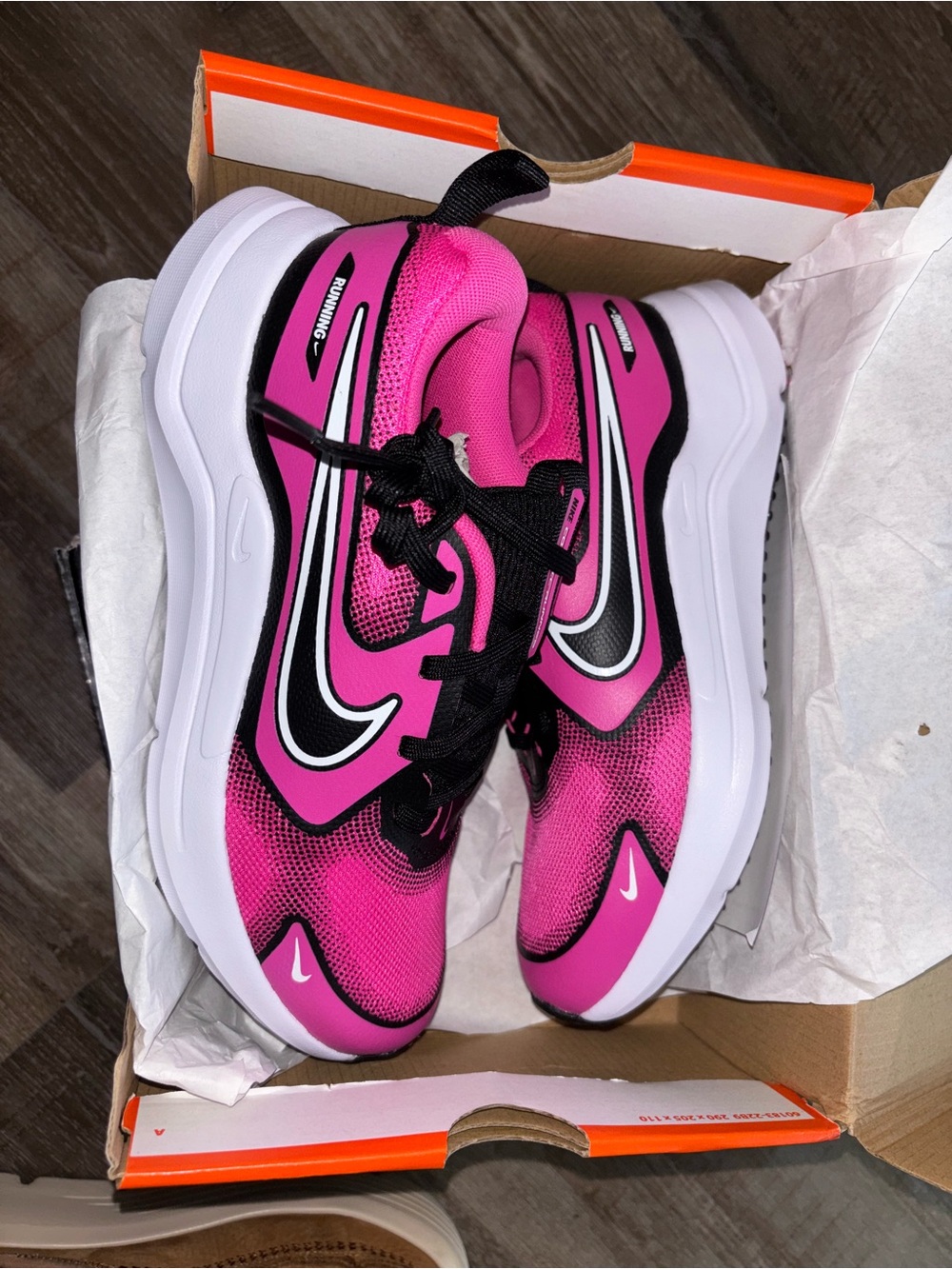 Nike Hot Pink and Black Athletic Sneakers